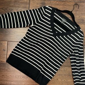 Halogen 100% Cashmere Black and White Sweater